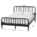 Baxton Studio Braith Farmhouse Black Spindle Wood Queen Size Platform Bed - BSOSW8620-Black-Queen