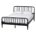 Baxton Studio Braith Farmhouse Black Spindle Wood King Size 4-Piece Bedroom Set with Two Nightstands - BSOChristina-Black-4PC King Bedroom Set