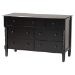 Baxton Studio Braith Farmhouse Black Spindle Wood King Size 4-Piece Bedroom Set with Two Nightstands - BSOChristina-Black-4PC King Bedroom Set