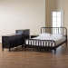 Baxton Studio Braith Farmhouse Black Spindle Wood Queen Size 4-Piece Bedroom Set - BSOSW8620-Black-4PC Queen Bedroom Set