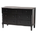 Baxton Studio Braith Farmhouse Black Spindle Wood Queen Size 4-Piece Bedroom Set - BSOSW8620-Black-4PC Queen Bedroom Set
