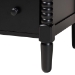 Baxton Studio Braith Farmhouse Black Spindle Wood Queen Size 4-Piece Bedroom Set - BSOSW8620-Black-4PC Queen Bedroom Set
