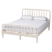 Baxton Studio Braith Farmhouse Ivory Spindle Wood King Size Platform Bed