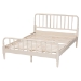 Baxton Studio Braith Farmhouse Ivory Spindle Wood King Size Platform Bed - BSOSW8620-Ivory-King