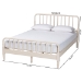 Baxton Studio Braith Farmhouse Ivory Spindle Wood King Size Platform Bed - BSOSW8620-Ivory-King