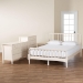 Baxton Studio Braith Farmhouse Ivory Spindle Wood King Size 4-Piece Bedroom Set - BSOSW8620-Ivory-4PC King Bedroom Set