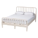 Baxton Studio Braith Farmhouse Ivory Spindle Wood King Size 4-Piece Bedroom Set - BSOSW8620-Ivory-4PC King Bedroom Set