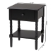 Baxton Studio Braith Farmhouse Black Spindle Wood 1-Drawer Nightstand - BSOSW8000-88NS-Black-NS