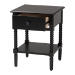 Baxton Studio Braith Farmhouse Black Spindle Wood 1-Drawer Nightstand - BSOSW8000-88NS-Black-NS