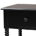 Baxton Studio Braith Farmhouse Black Spindle Wood 1-Drawer Nightstand - BSOSW8000-88NS-Black-NS