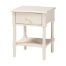 Baxton Studio Braith Farmhouse Ivory Spindle Wood 1-Drawer Nightstand