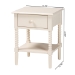 Baxton Studio Braith Farmhouse Ivory Spindle Wood 1-Drawer Nightstand - BSOSW8000-88NS-Ivory-NS