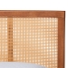 Baxton Studio Walthard Mid-Century Light Walnut King Platform Bed with Woven Rattan - BSOSW8632-Light Walnut/Rattan-King