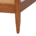 Baxton Studio Walthard Mid-Century Light Walnut King Platform Bed with Woven Rattan - BSOSW8632-Light Walnut/Rattan-King