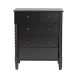 Baxton Studio Braith Farmhouse Black Spindle Wood 5-Drawer Chest - BSOSW8000-88CH5D-Black-Chest