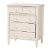 Baxton Studio Braith Farmhouse Ivory Spindle Wood 5-Drawer Chest