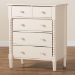 Baxton Studio Braith Farmhouse Ivory Spindle Wood 5-Drawer Chest - BSOSW8000-88CH5D-Ivory-Chest