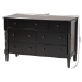 Baxton Studio Braith Farmhouse Black Spindle Wood 7-Drawer Dresser - BSOSW8000-88D7D-Black-Dresser