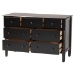 Baxton Studio Braith Farmhouse Black Spindle Wood 7-Drawer Dresser - BSOSW8000-88D7D-Black-Dresser