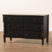 Baxton Studio Braith Farmhouse Black Spindle Wood 7-Drawer Dresser - BSOSW8000-88D7D-Black-Dresser
