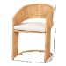 bali & pari Palm Bohemian Light Honey Rattan Dining Chair - BSOPalm-Light Honey/Rattan-Cushioned-DC