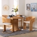 bali & pari Akiko Bohemian Light Honey Rattan 5-Piece Dining Set - BSOAkiko-Light Honey-5PC Dining Set