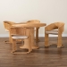 bali & pari Akiko Bohemian Light Honey Rattan 5-Piece Dining Set - BSOAkiko-Light Honey-5PC Dining Set