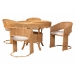 bali & pari Arisu Bohemian Light Honey Rattan 5-Piece Dining Set