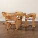 bali & pari Arisu Bohemian Light Honey Rattan 5-Piece Dining Set - BSOArisu-Light Honey-5PC Dining Set