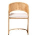 bali & pari Palm Bohemian Light Honey Rattan Dining Chair - BSOPalm-Light Honey/Rattan-Cushioned-DC