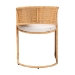 bali & pari Palm Bohemian Light Honey Rattan Dining Chair - BSOPalm-Light Honey/Rattan-Cushioned-DC