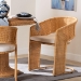 bali & pari Palm Bohemian Light Honey Rattan Dining Chair - BSOPalm-Light Honey/Rattan-Cushioned-DC