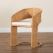 bali & pari Palm Bohemian Light Honey Rattan Dining Chair - BSOPalm-Light Honey/Rattan-Cushioned-DC