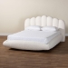 Baxton Studio Grenier Modern Cream Boucle Fabric Queen Size Floating Bed - BSOBBT61329-Floating Bed-Cream-Queen
