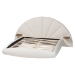 Baxton Studio Cherise Modern Cream Boucle Fabric King Floating Bed with Built-In Shelves - BSOBBT61326-Floating Bed-Cream-King