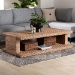 bali & pari Rhinos Handwoven Seagrass Coffee Table with Open Shelf - Rectangular Wicker Center Table for Living Room, Coastal Boho Style - BSORhinos-Bleached Light Brown-CT