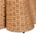 bali & pari Palm Scallop Natural Rattan Ottoman with Cushion - Handwoven Wicker Accent Bench or Footrest for Living Room, Bedroom, or Sunroom Decor, 39" Square - BSOPalm-Light Honey Rattan-35 Ottoman w Cushion