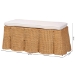 bali & pari Palm Scallop Natural Rattan Ottoman with Cushion - Handwoven Wicker Accent Bench for Living Room, Bedroom or Entryway, Coastal Boho Style Accent Furniture, Rectangle - BSOPalm-Light Honey Rattan-Rectangle Ottoman w/ Cushion