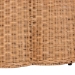 bali & pari Palm Scallop Natural Rattan Ottoman with Cushion - Handwoven Wicker Accent Stool or Footrest for Living Room, Bedroom, or Sunroom, Coastal Boho Style, 32" Round - BSOPalm-Light Honey Rattan-90cm Round Ottoman w/Cushion