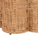 bali & pari Palm Scallop Natural Rattan Ottoman with Cushion - Handwoven Wicker Accent Stool or Footrest for Living Room, Bedroom, or Sunroom, Coastal Boho Style, 26" Round - BSOPalm-Light Honey Rattan-51cm Round Ottoman w/Cushion