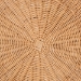 bali & pari Palm Scallop Natural Rattan Ottoman with Cushion - Handwoven Wicker Accent Stool or Footrest for Living Room, Bedroom, or Sunroom, Coastal Boho Style, 26" Round - BSOPalm-Light Honey Rattan-51cm Round Ottoman w/Cushion