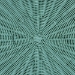 bali & pari Palm Scallop Natural Rattan Console Table - Handwoven Wicker Round Accent Table for Living Room, Sunroom or Foyer Place, Coastal Boho Style in Teal Green - BSOPalm-Green Rattan Round-Console Table