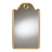 Baxton Studio Elian Gold Wall Mirror with Decorative Top - Elegant Rectangular Accent Mirror for Entryway, Living Room, or Bedroom - BSORXW-10956-Gold Trim-Wall Mirror