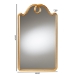 Baxton Studio Elian Gold Wall Mirror with Decorative Top - Elegant Rectangular Accent Mirror for Entryway, Living Room, or Bedroom - BSORXW-10956-Gold Trim-Wall Mirror