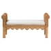 bali & pari Reiko Handwoven Natural Rattan Bench with Scalloped Detailing - Boho Farmhouse Entryway, Bedroom, or Living Room Accent Seating - BSOPalm Short-Open-Natural Rattan-Bench