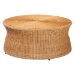 bali & pari Caroline Round Natural Rattan Coffee Table - Handwoven Wicker Drum Shape Accent Table for Living Room or Sunroom, Light Honey - BSOCharlote-Light Honey Rattan-Large-CT