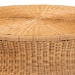 bali & pari Caroline Round Natural Rattan Coffee Table - Handwoven Wicker Drum Shape Accent Table for Living Room or Sunroom, Light Honey - BSOCharlote-Light Honey Rattan-Large-CT