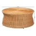 bali & pari Caroline Round Natural Rattan Coffee Table - Handwoven Wicker Drum Shape Accent Table for Living Room or Sunroom, Light Honey - BSOCharlote-Light Honey Rattan-Large-CT