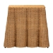 bali & pari Palm Scallop Natural Rattan Console Table - Handwoven Wicker Accent Table for Hallway or Entryway, Coastal & Boho Decor, Rectangle 36" - BSOPalm-Small-Light Honey Rattan-Console Table