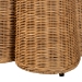 bali & pari Palm Scallop Natural Rattan Console Table - Handwoven Wicker Accent Table for Hallway or Entryway, Coastal & Boho Decor, Rectangle 36" - BSOPalm-Small-Light Honey Rattan-Console Table